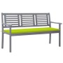 3-Sitzer Gartenbank Eukalyptusholz grau und Kissen 150 cm von , Gartenbänke - Ref: Foro24-3061061, Preis: 215,79 €, Rabatt: %