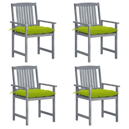 Gartenstühle mit Kissen 4 Stk. massives Akazienholz grau von , Gartenstühle - Ref: Foro24-3061274, Preis: 275,80 €, Rabatt: %