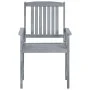 Garden chairs with cushions 4 pcs solid acacia wood in gray by , Garden chairs - Ref: Foro24-3061274, Price: 273,13 €, Discou...