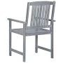 Garden chairs with cushions 4 pcs solid acacia wood in gray by , Garden chairs - Ref: Foro24-3061274, Price: 273,13 €, Discou...