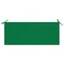 Banco Batavia madera maciza de teca con cojín verde 120 cm de , Bancos de jardín - Ref: Foro24-3062159, Precio: 215,83 €, Des...