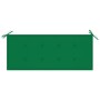 Banco Batavia madera maciza de teca con cojín verde 120 cm de , Bancos de jardín - Ref: Foro24-3062159, Precio: 224,31 €, Des...
