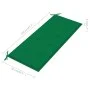 Banco Batavia madera maciza de teca con cojín verde 120 cm de , Bancos de jardín - Ref: Foro24-3062159, Precio: 215,83 €, Des...