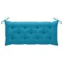 Solid teak Batavia bench with light blue cushion 120 cm by , garden benches - Ref: Foro24-3062173, Price: 221,09 €, Discount: %