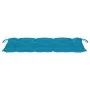 Solid teak Batavia bench with light blue cushion 120 cm by , garden benches - Ref: Foro24-3062173, Price: 221,09 €, Discount: %