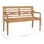 Solid teak Batavia bench with light blue cushion 120 cm by , garden benches - Ref: Foro24-3062173, Price: 221,09 €, Discount: %