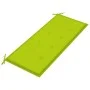 Banco Batavia madera maciza teca y cojín verde brillante 120 cm de , Bancos de jardín - Ref: Foro24-3062165, Precio: 223,38 €...