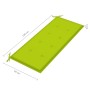 Batavia Bank aus massivem Teakholz und hellgrünes Kissen 120 cm von , Gartenbänke - Ref: Foro24-3062165, Preis: 227,56 €, Rab...