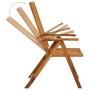 Sillas de jardín reclinables 2 uds madera maciza acacia cojines