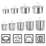 Olla de acero inoxidable 50 L 40x40 cm de vidaXL, Ollas altas - Ref: Foro24-51135, Precio: 116,39 €, Descuento: %