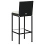3-teiliges Gartenbar-Möbelset und Kissen Kunstrattan schwarz von , Gartensets - Ref: Foro24-3064764, Preis: 247,00 €, Rabatt: %