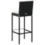 Set muebles bar jardín 3 piezas y cojines ratán sintético negro de , Conjuntos de jardín - Ref: Foro24-3064764, Precio: 249,4...