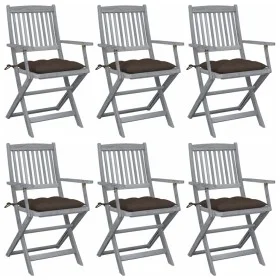 Klappbare Gartenstühle 6 Stück Kissen massives Akazienholz von , Gartenstühle - Ref: Foro24-3065430, Preis: 291,31 €, Rabatt: %