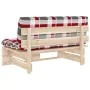Central pallet sofa for garden made of impregnated pine wood by , Modular outdoor sofas - Ref: Foro24-3066541, Price: 118,43 ...