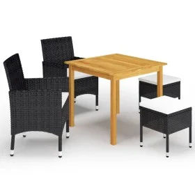 5-piece black garden dining set by , Garden sets - Ref: Foro24-3067683, Price: 306,38 €, Discount: %