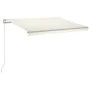 Retractable manual awning with LED cream 300x250 cm by , Awnings - Ref: Foro24-3068862, Price: 256,35 €, Discount: %