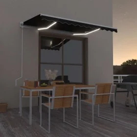 Automatische Markise mit LED-Beleuchtung und Windsensor, in Anthrazitgrau, 300x250 cm. von , Markisen - Ref: Foro24-3068874, ...