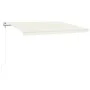 Automatic awning with wind sensor and LED cream color 400x300 cm by , Awnings - Ref: Foro24-3068912, Price: 616,64 €, Discoun...