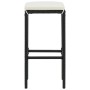 Set de muebles de bar jardín 3 piezas y cojines ratán PE negro de , Conjuntos de jardín - Ref: Foro24-3064848, Precio: 221,26 €