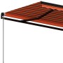 Manual retractable awning in orange and brown, 400x350 cm. by , Awnings - Ref: Foro24-3069180, Price: 379,67 €, Discount: %
