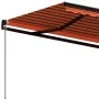 Manuelle einziehbare Markise orange und braun 400x350 cm von , Markisen - Ref: Foro24-3069180, Preis: 358,55 €, Rabatt: %