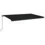 Manual retractable awning in anthracite gray, 500x350 cm. by , Awnings - Ref: Foro24-3069219, Price: 463,07 €, Discount: %