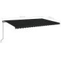 Manual retractable awning in anthracite gray, 500x350 cm. by , Awnings - Ref: Foro24-3069219, Price: 463,07 €, Discount: %