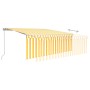 Toldo manual retráctil con persiana y LED amarillo blanco 4x3 m de , Toldos - Ref: Foro24-3069303, Precio: 384,18 €, Descuent...
