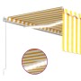 Toldo manual retráctil con persiana y LED amarillo blanco 4x3 m de , Toldos - Ref: Foro24-3069303, Precio: 384,18 €, Descuent...