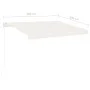 Retractable manual awning with LED light cream 300x250 cm by , Awnings - Ref: Foro24-3069502, Price: 366,97 €, Discount: %
