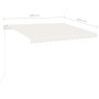 Toldo manual retráctil con luz LED crema 300x250 cm de , Toldos - Ref: Foro24-3069502, Precio: 383,04 €, Descuento: %