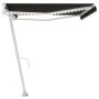 Automatic awning with LED lights and wind sensor anthracite 500x300 cm by , Awnings - Ref: Foro24-3069594, Price: 770,27 €, D...