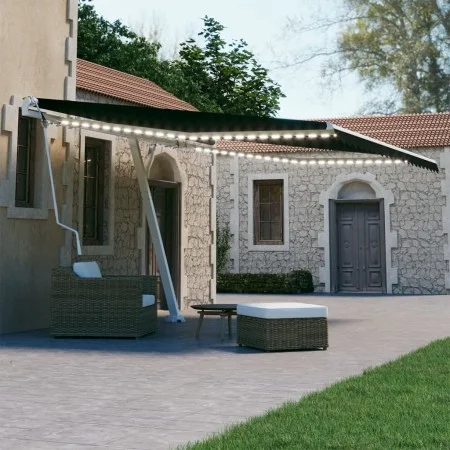 Toldo automático LED y sensor de viento antracita 400x300 cm de , Toldos - Ref: Foro24-3069554, Precio: 736,14 €, Descuento: %