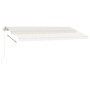 Manual retractable awning with LED lights cream 400x300 cm by , Awnings - Ref: Foro24-3069542, Price: 482,62 €, Discount: %