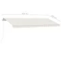 Manuelle einziehbare Markise mit cremefarbener LED 400x300 cm von , Markisen - Ref: Foro24-3069542, Preis: 491,18 €, Rabatt: %