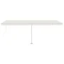 Automatic awning with wind sensor and LED cream color 600x300 cm by , Awnings - Ref: Foro24-3069612, Price: 897,86 €, Discoun...