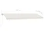 Automatic awning with wind sensor and LED cream color 600x300 cm by , Awnings - Ref: Foro24-3069612, Price: 897,86 €, Discoun...