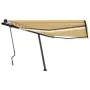 Retractable manual awning with yellow and white LED lights 400x300 cm by , Awnings - Ref: Foro24-3069743, Price: 449,30 €, Di...
