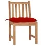 Garden chairs, set of 4, made of solid teak wood with cushions. by , Garden chairs - Ref: Foro24-3073109, Price: 454,54 €, Di...