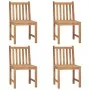 Garden chairs, set of 4, made of solid teak wood with cushions. by , Garden chairs - Ref: Foro24-3073109, Price: 454,54 €, Di...
