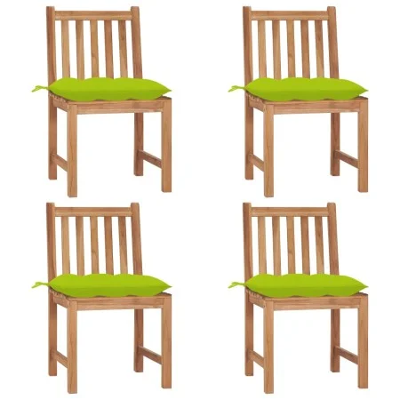 Garden chairs, set of 4, made of solid teak wood with cushions. by , Garden chairs - Ref: Foro24-3073114, Price: 454,54 €, Di...