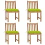 Garden chairs, set of 4, made of solid teak wood with cushions. by , Garden chairs - Ref: Foro24-3073114, Price: 454,54 €, Di...