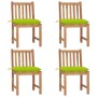 Gartenstühle 4 Einheiten aus massivem Teakholz mit Kissen von , Gartenstühle - Ref: Foro24-3073114, Preis: 465,49 €, Rabatt: %