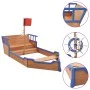 Sandkasten in Form eines Piratenschiffs Tannenholz 190x94,5x101cm von vidaXL, Sandkästen - Ref: Foro24-92171, Preis: 208,91 €...