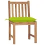 Garden chairs, set of 4, made of solid teak wood with cushions. by , Garden chairs - Ref: Foro24-3073114, Price: 454,54 €, Di...