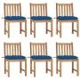 Garden chairs, 6 units, solid teak wood with cushions. by , Garden chairs - Ref: Foro24-3073140, Price: 678,06 €, Discount: %