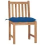 Garden chairs, 6 units, solid teak wood with cushions. by , Garden chairs - Ref: Foro24-3073140, Price: 678,06 €, Discount: %