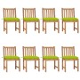 Gartenstühle 8 Einheiten aus massivem Teakholz mit Kissen von , Gartenstühle - Ref: Foro24-3073168, Preis: 998,36 €, Rabatt: %