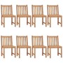 Garden chairs, 8 units, solid teak wood with cushions. by , Garden chairs - Ref: Foro24-3073168, Price: 998,36 €, Discount: %