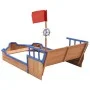 Sandkasten in Form eines Piratenschiffs Tannenholz 190x94,5x101cm von vidaXL, Sandkästen - Ref: Foro24-92171, Preis: 208,91 €...